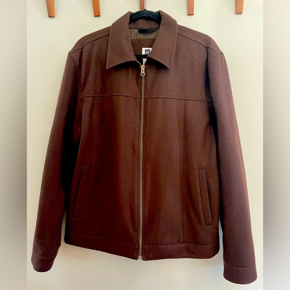 Men’s Wool Bomber Zip Jacket
